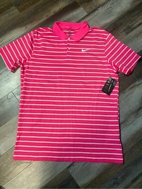 NWT Nike Men's Dri-FIT Victory Striped Golf Polo Size large